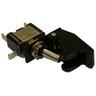 View Item 12V Black On/Off Toggle Switch With Aircraft Cover & Built In Red Led
